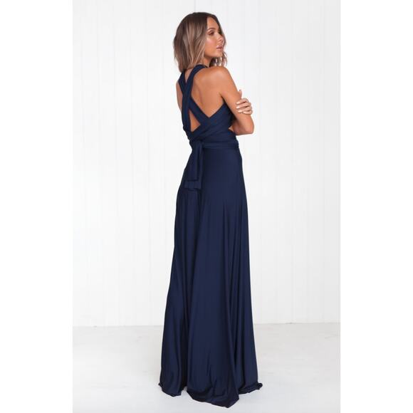 Xenia The Perfect Date Multiway Maxi Dress Blue 4 - Picture 2 of 15